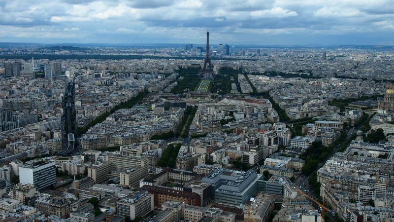 Панорама Парижа с башни Монпарнас