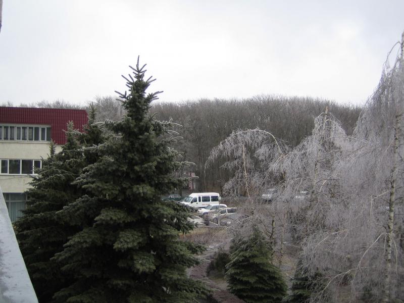 Пятигорск. Санаторий Машук. Вид из окна номера. Март 2008.