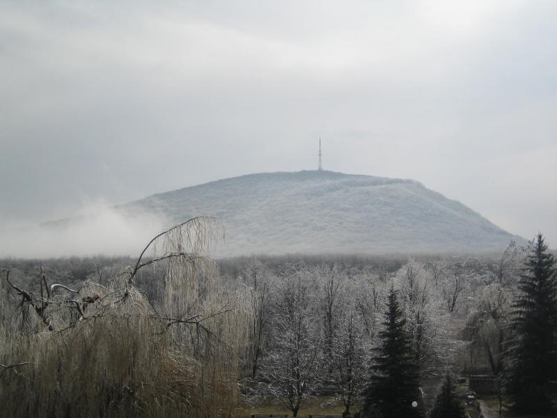 Пятигорск. Санаторий Машук. Вид из окна номера. Март 2008.