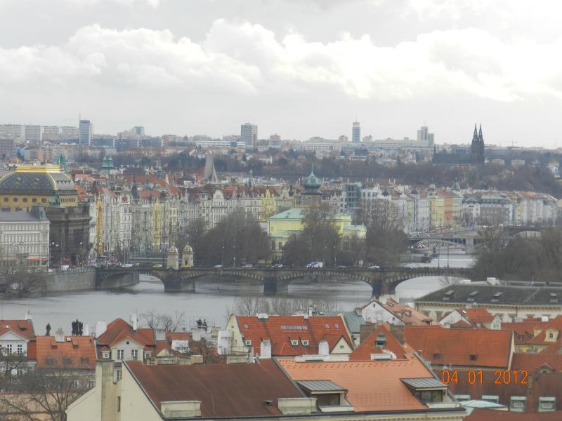 Вид со смотровой площадки Пражского града